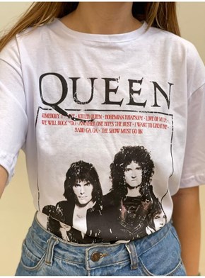 Camiseta Queen - Branca