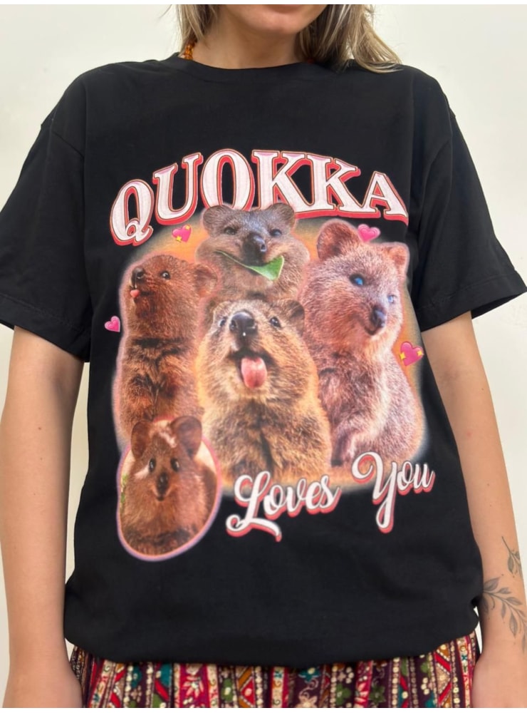 Camiseta Quokka - Preta — imagem 1