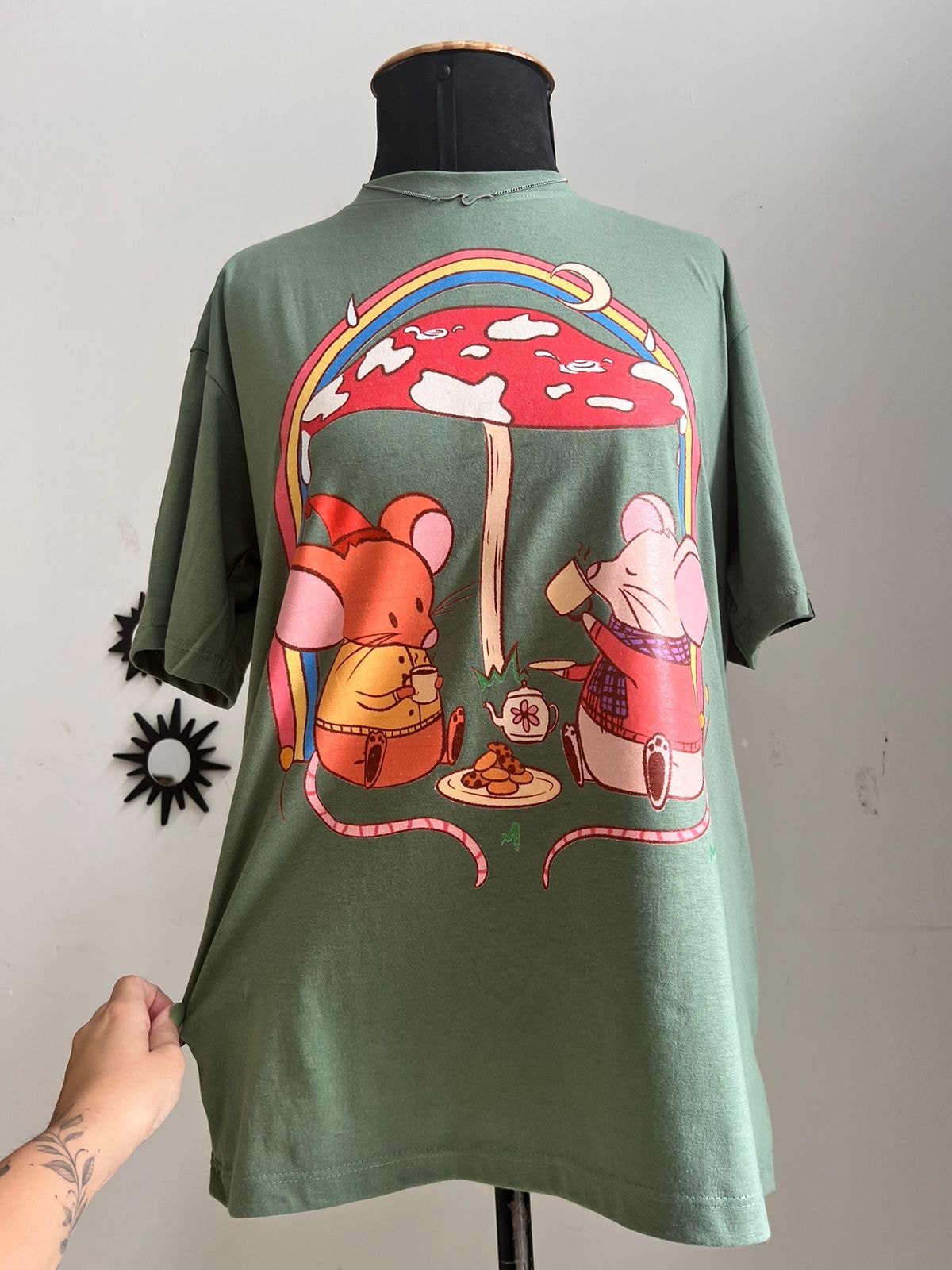 Camiseta Ratos Chuva - Verde Alecrim — imagem 2