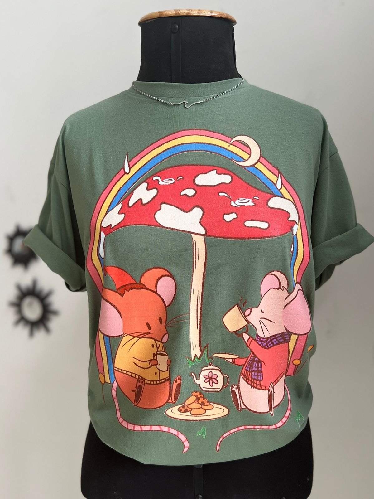 Camiseta Ratos Chuva - Verde Alecrim — imagem 1