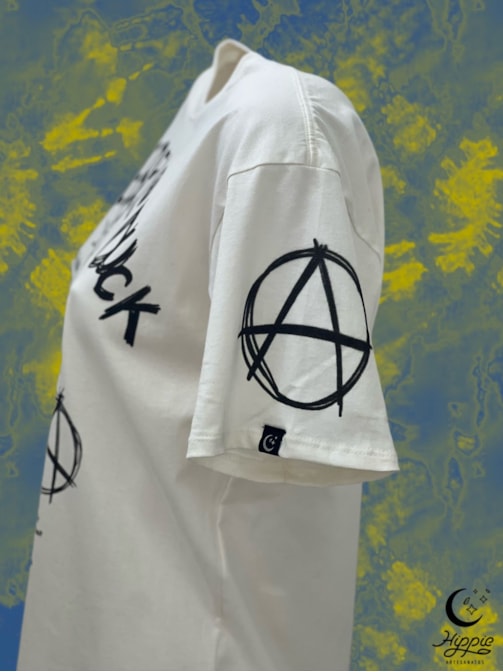 Camiseta Rebel As Duck - Manga Estampada - Off-White