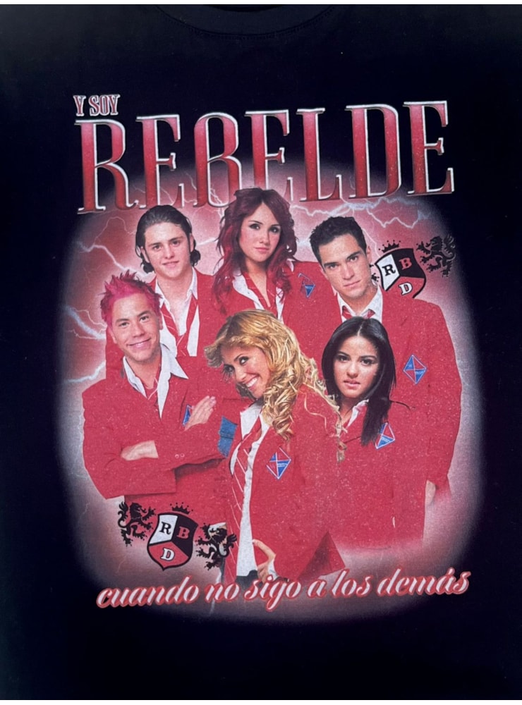 Camiseta Rebeldes Bootleg - Preta — imagem 2