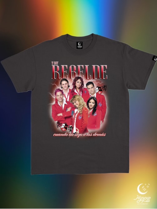 Camiseta Rebeldes Bootleg - Preta