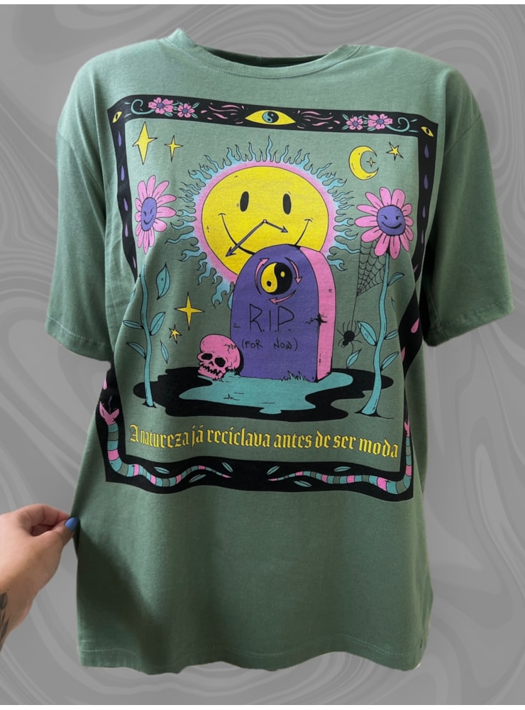 Camiseta Recicla - Verde Alecrim — imagem 1