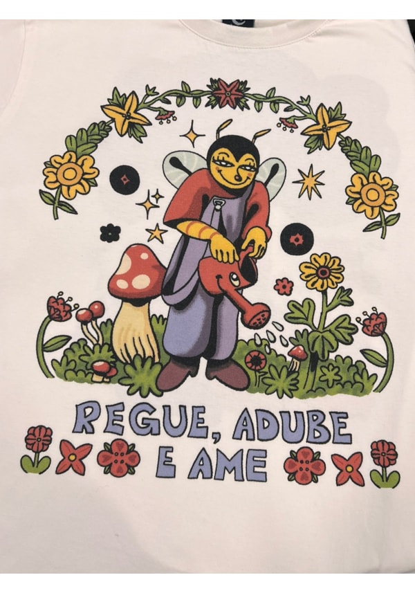 Camiseta Regue, Adube e Ame - Off-White