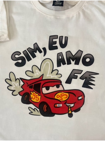 Camiseta Relâmpago Marquinhos - Amo F1 - Off-White