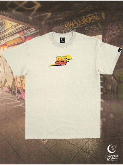 Camiseta Relâmpago Marquinhos - Off-White - Frente e Verso