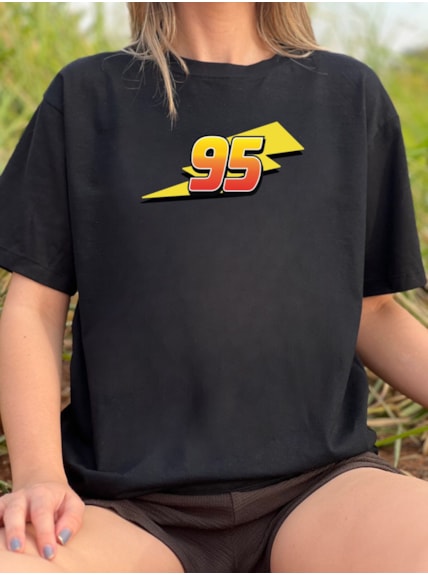 Camiseta Relâmpago Marquinhos - Preta - Frente e Verso