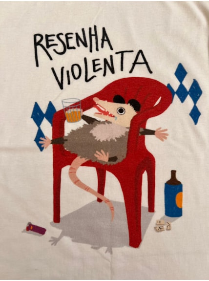 Camiseta Resenha Violenta - Off-White