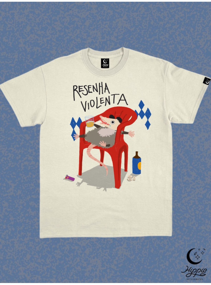 Camiseta Resenha Violenta - Off-White — imagem 1