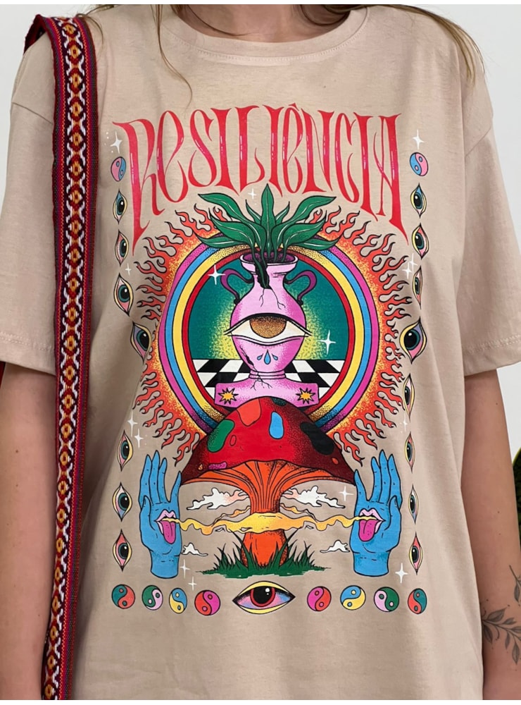 Camiseta Resiliência - Cáqui — imagem 2