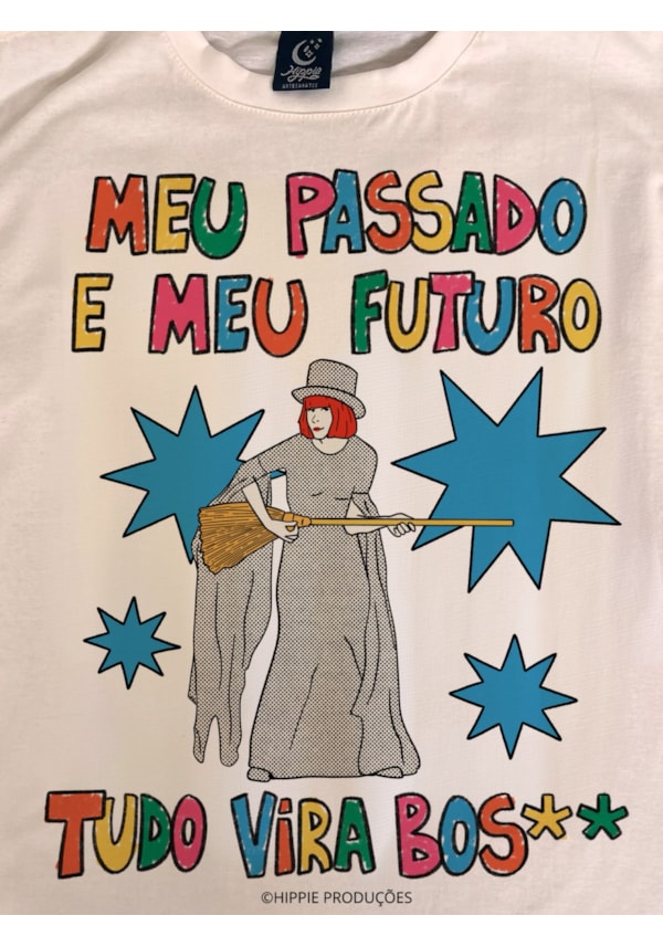 Camiseta Rita tudo vira - Off-White
