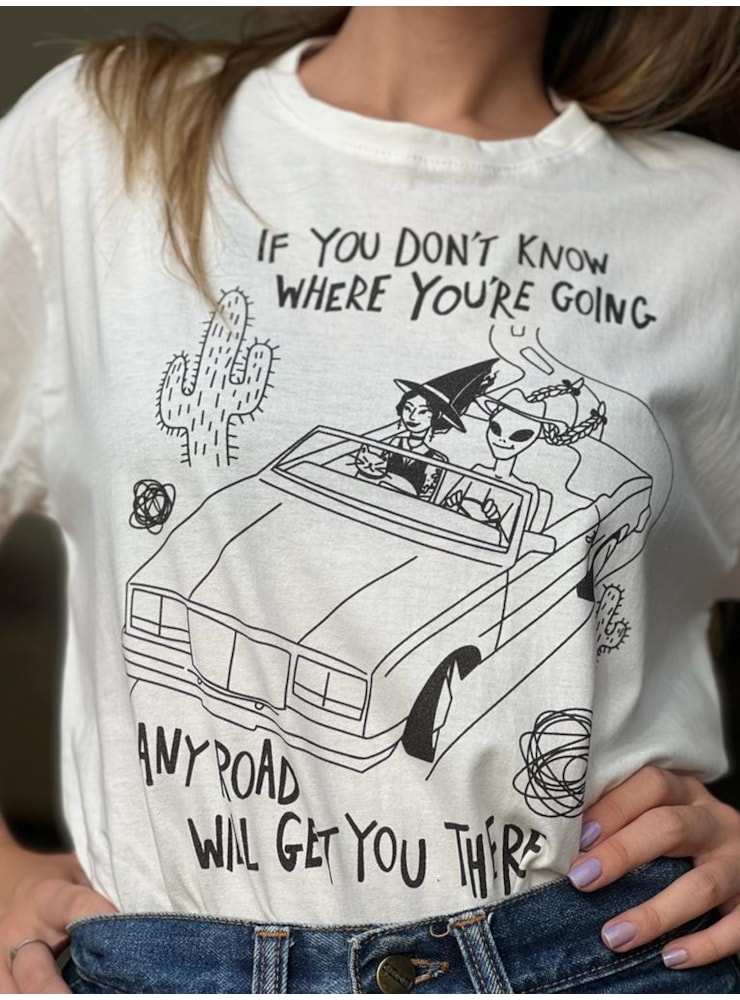 Camiseta Road Trip - Off-White — imagem 2
