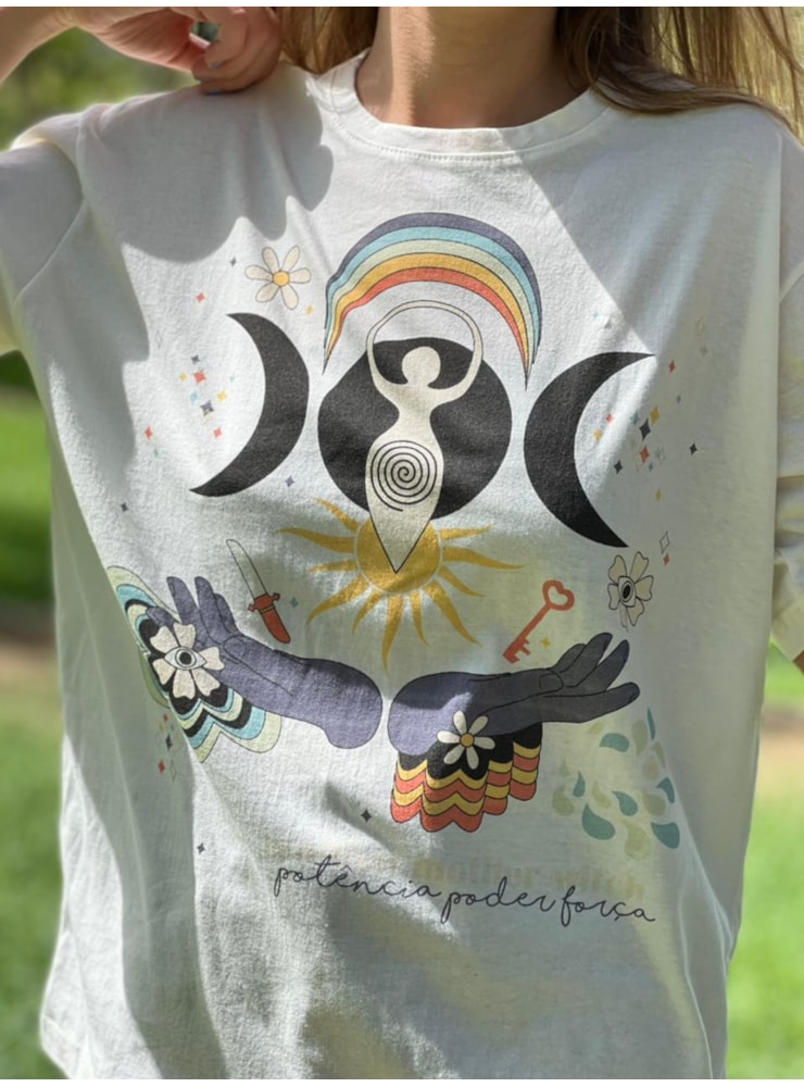 Camiseta Sagrado Feminino - Off-White — imagem 3
