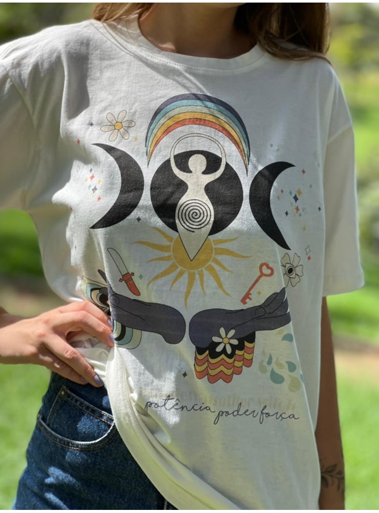 Camiseta Sagrado Feminino - Off-White — imagem 1