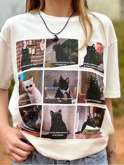 Camiseta Salem Frases - Off-White