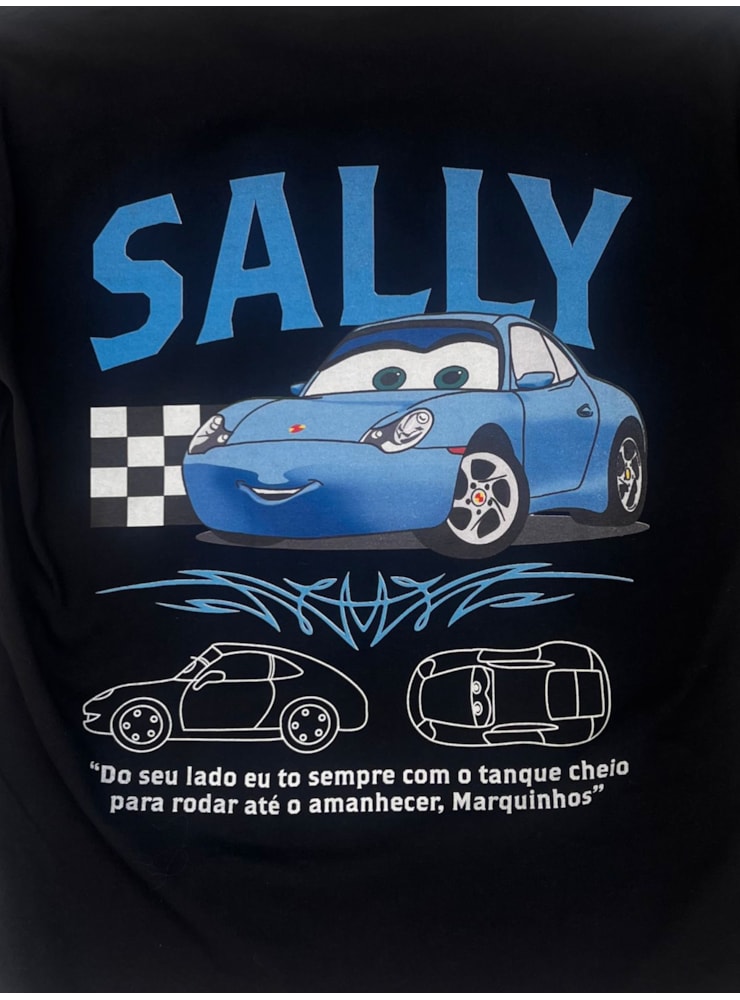 Camiseta Sally - Preta - Frente e Verso — imagem 3