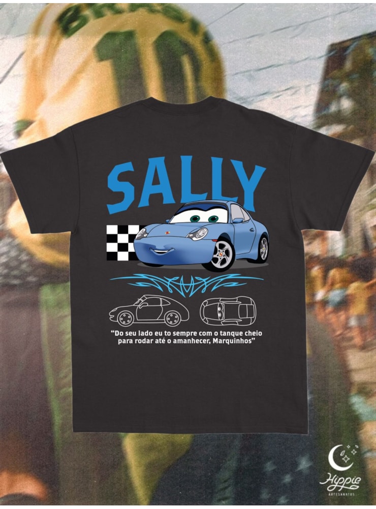 Camiseta Sally - Preta - Frente e Verso — imagem 1