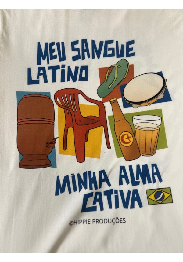 Camiseta Sangue Latino - Off-White