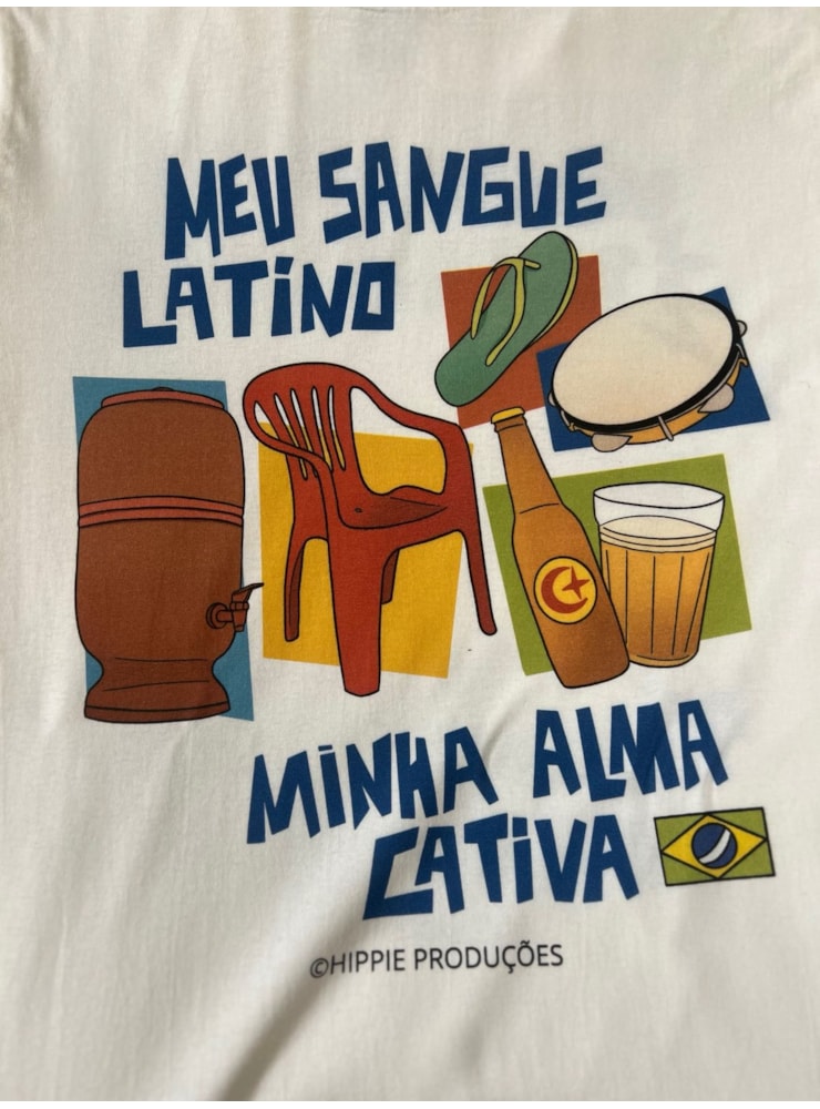 Camiseta Sangue Latino - Off-White — imagem 2