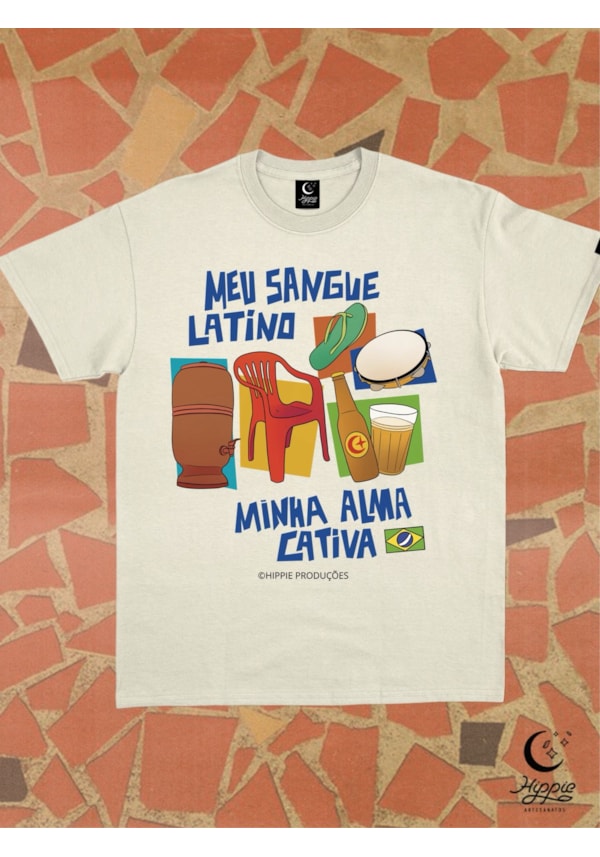 Camiseta Sangue Latino - Off-White
