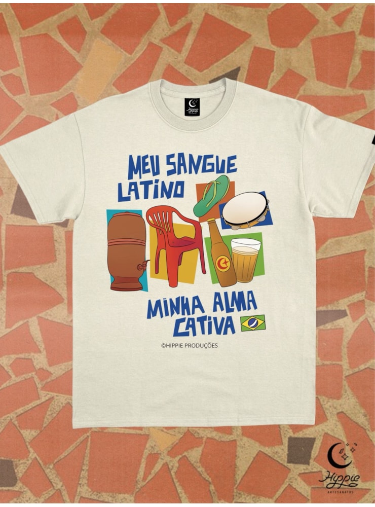 Camiseta Sangue Latino - Off-White — imagem 1