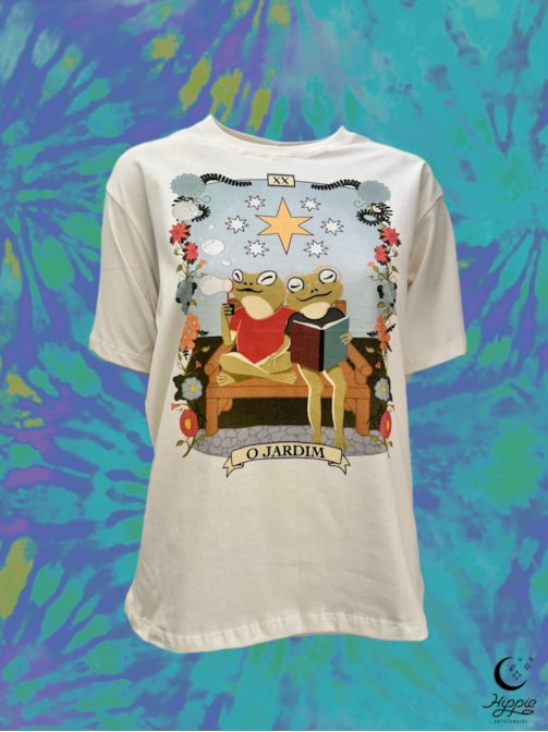 Camiseta Sapos Tarot - O Jardim - Off-White