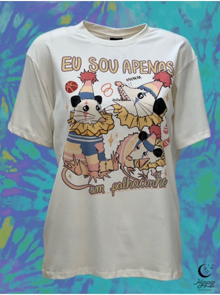 Camiseta Saruê Palhacinho - Off-White