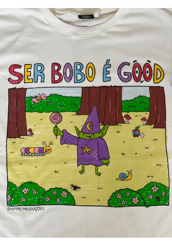 Camiseta Ser bobo é Good - Off-White