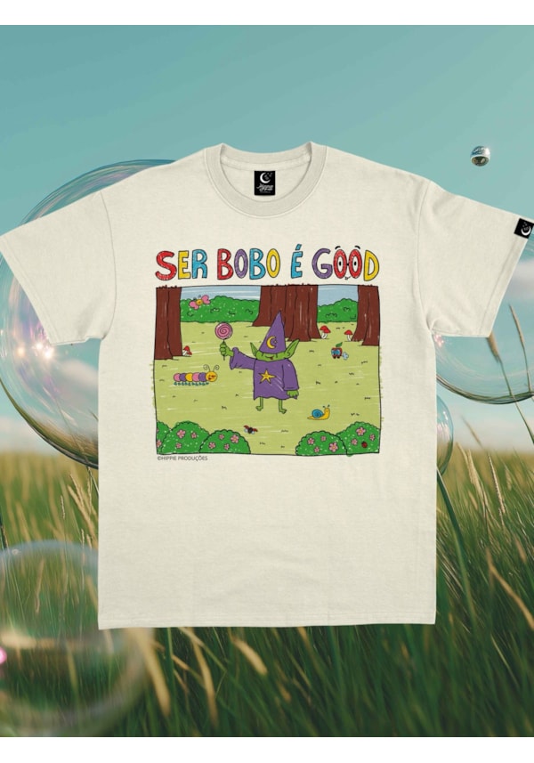 Camiseta Ser bobo é Good - Off-White