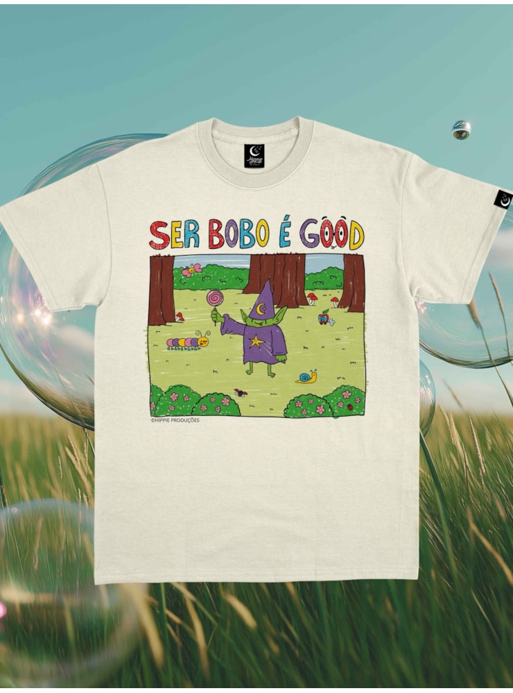 Camiseta Ser bobo é Good - Off-White — imagem 1
