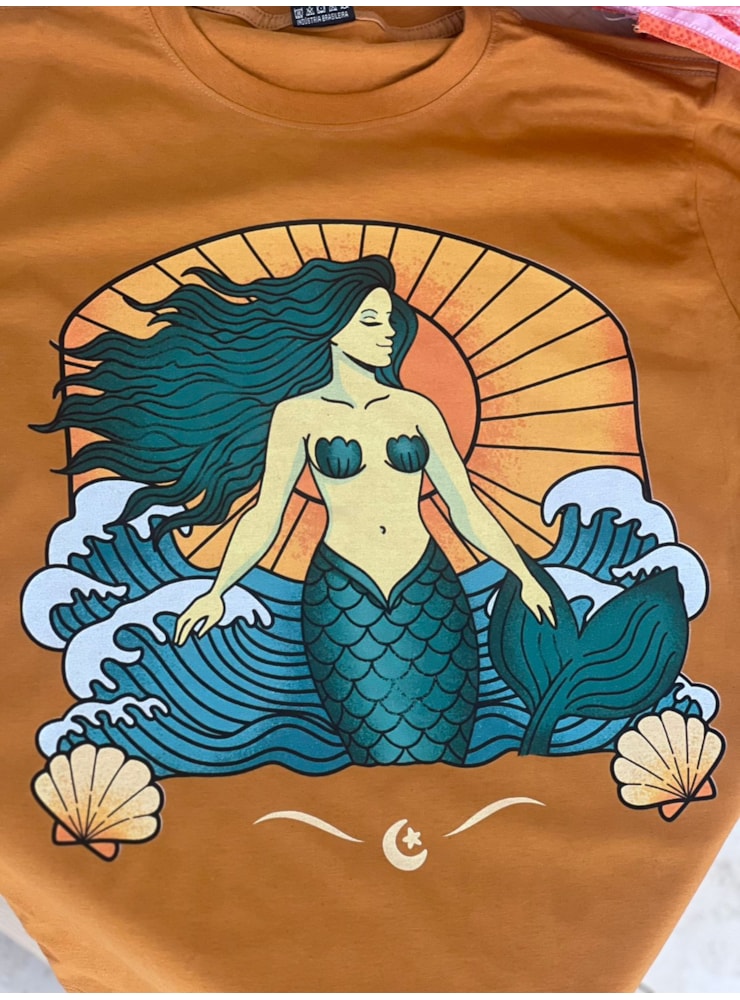 Camiseta Sereia - Caramelo — imagem 2