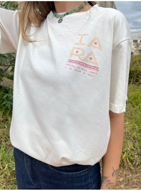 Camiseta Sereia Iara - Off-White - Frente e Verso