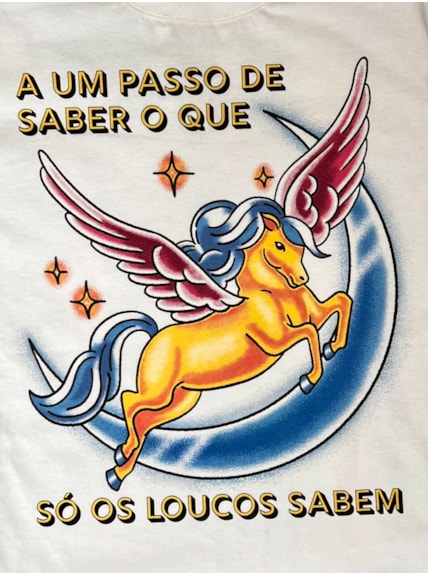 Camiseta Só os Loucos sabem - Off-White