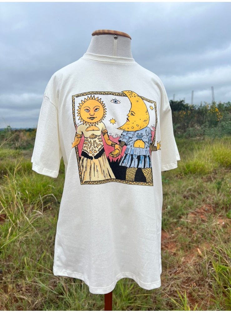 Camiseta Sol e Lua Arte - Off-White — imagem 2