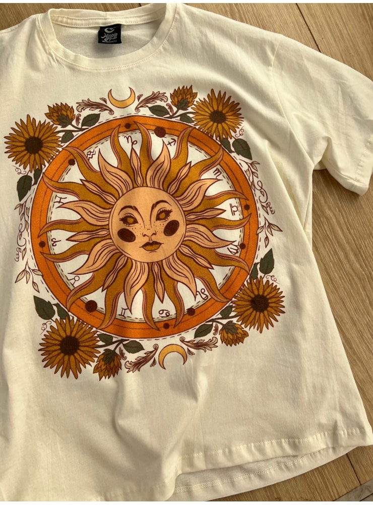 Camiseta Sol Floral - Off-White — imagem 2