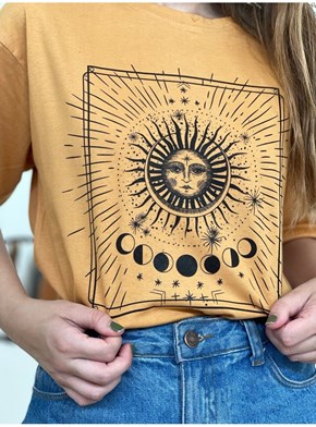 Camiseta Solar - Caramelo