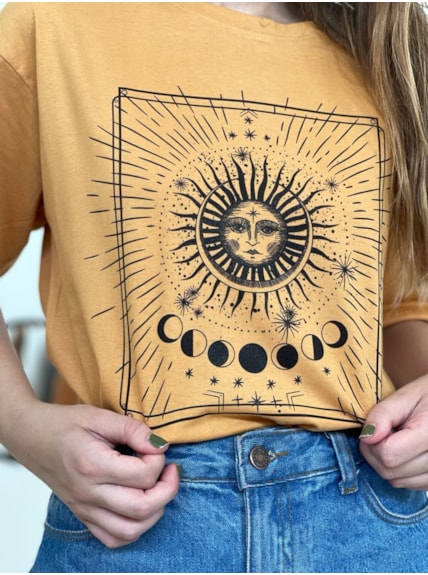 Camiseta Solar - Caramelo