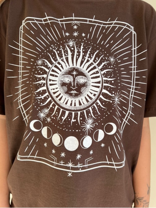 Camiseta Solar - Marrom