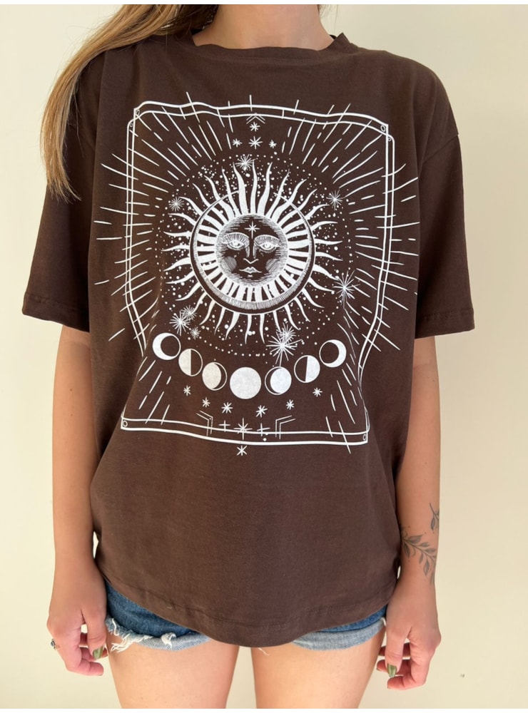 Camiseta Solar - Marrom — imagem 1