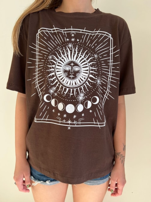 Camiseta Solar - Marrom