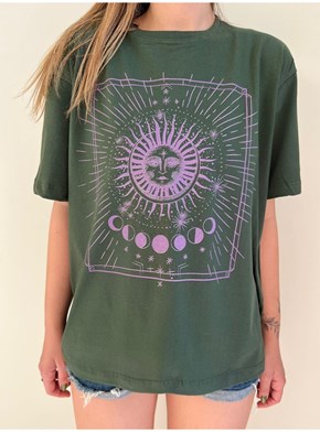 Camiseta Solar Mística - Verde