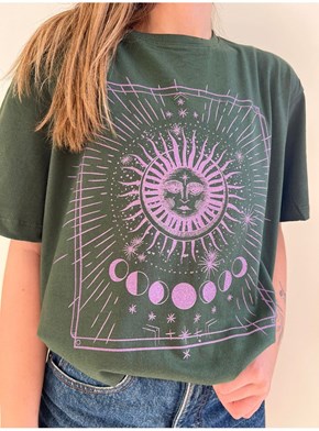 Camiseta Solar Mística - Verde
