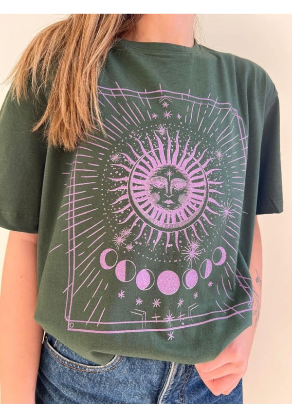 Camiseta Solar Mística - Verde