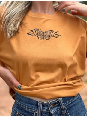 Camiseta Solitude - Caramelo - Frente e Verso