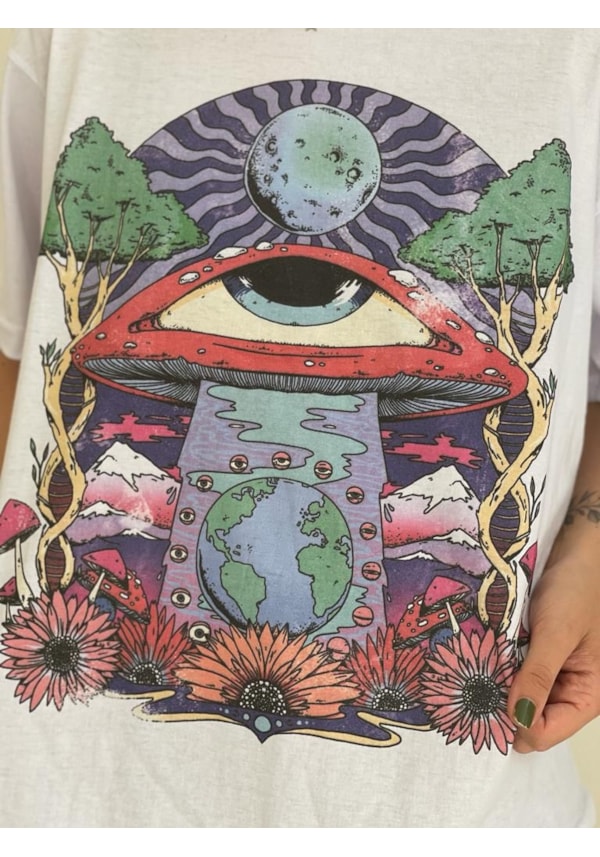 Camiseta Sonho Psicodélico - Branca