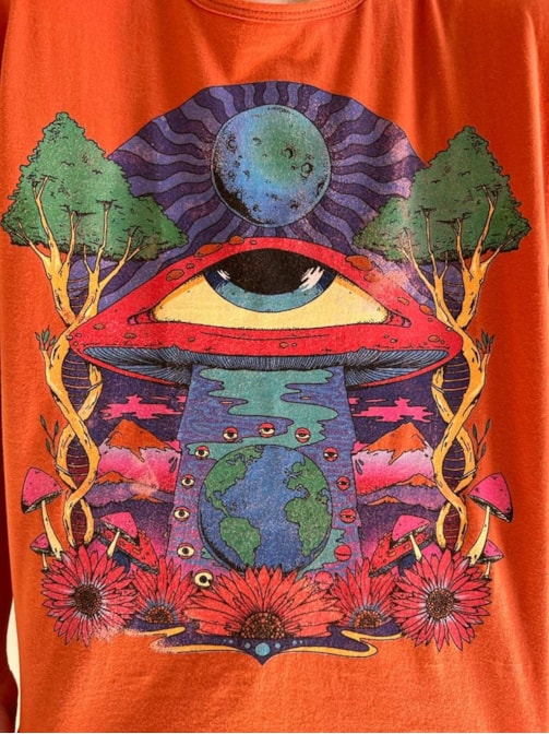 Camiseta Sonho Psicodélico - Laranja