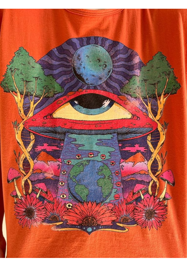 Camiseta Sonho Psicodélico - Laranja