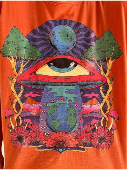 Camiseta Sonho Psicodélico - Laranja