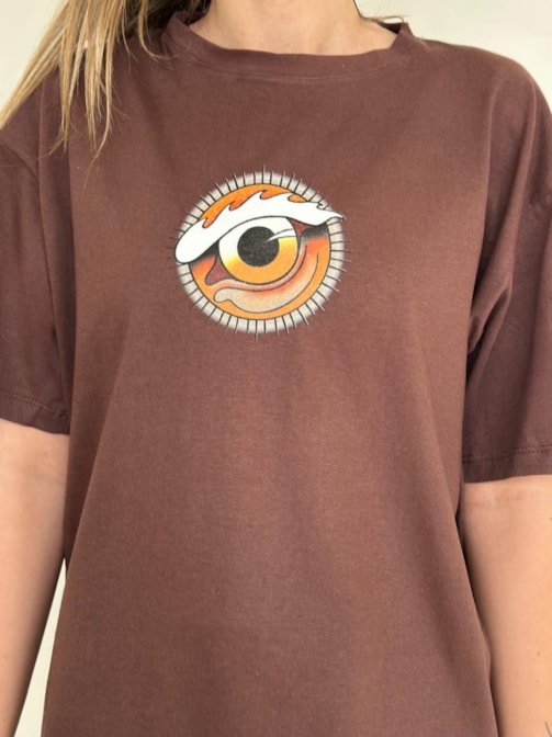 Camiseta Strength Tigre - Marrom - Frente e Verso